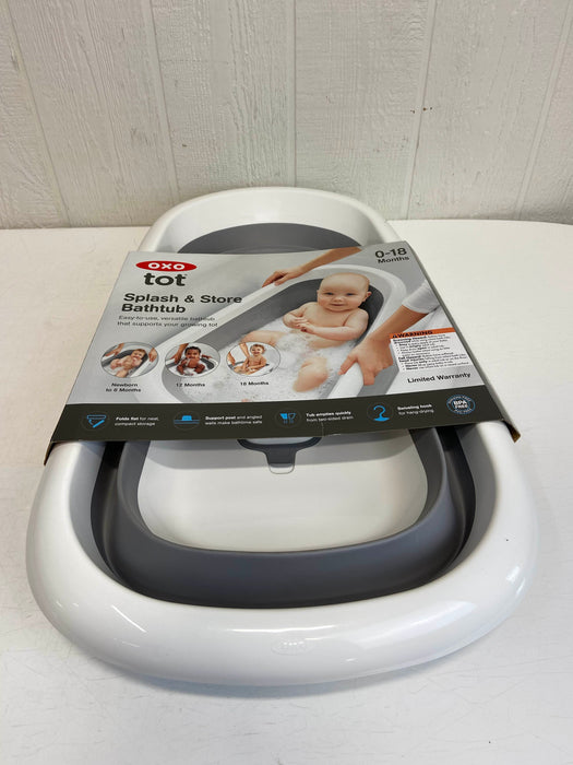 secondhand OXO Tot Splash & Store Baby Bathtub