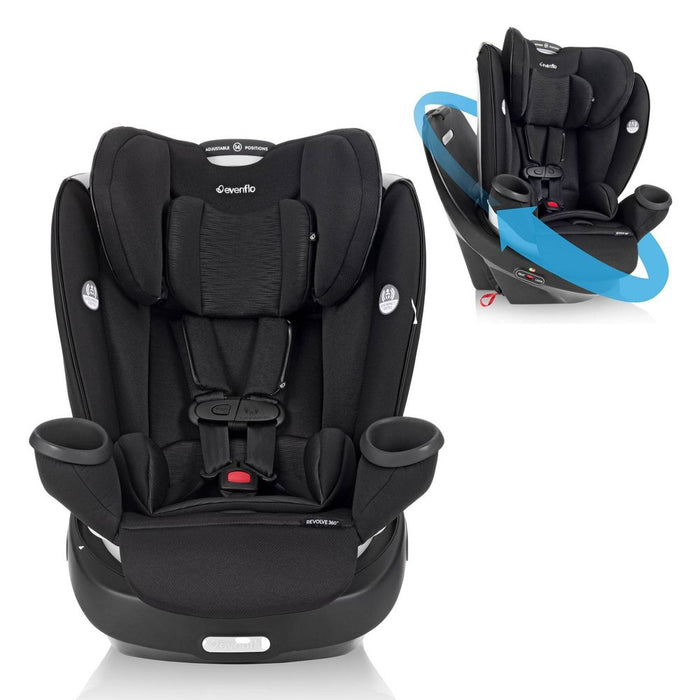 used Evenflo Gold Revolve 360 Rotational All-In-One Convertible Car Seat, 2022, Onyx