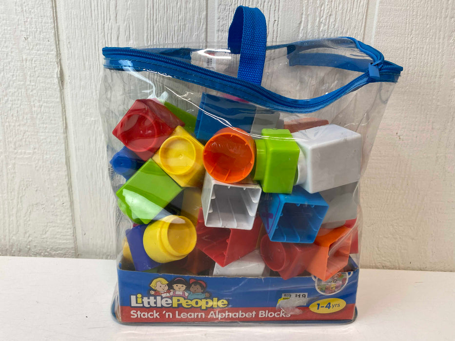 used Fisher Price Little People Stack ‘n Learn Alphabet Blocks