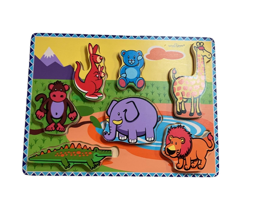 used Ryan’s Room Animal Wooden Peg Puzzle