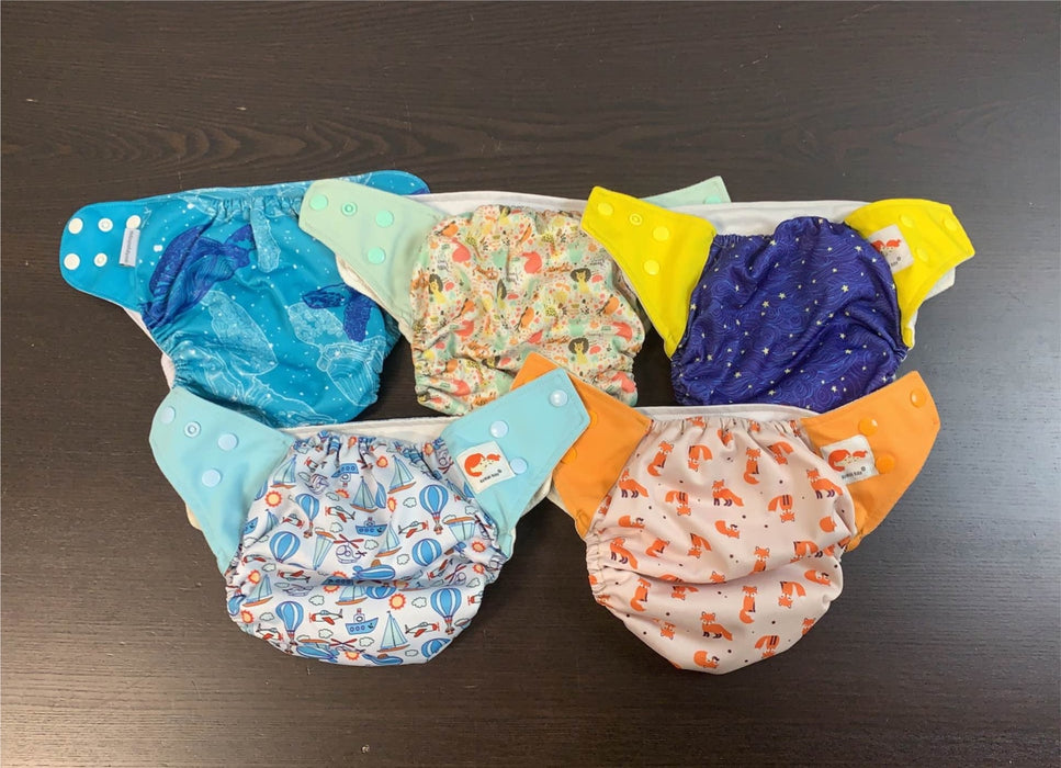 used BUNDLE KaWaii Baby One Size Pocket Cloth Diapers