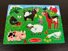 secondhand BUNDLE Melissa & Doug Wooden Puzzles, Farm animals safari animals neighborhood animals 