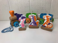 secondhand Melissa & Doug First Play Wooden Rocking Animals Train