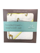 used Aden + Anais Hooded Towel And Washcloth Set, Jungle Jam