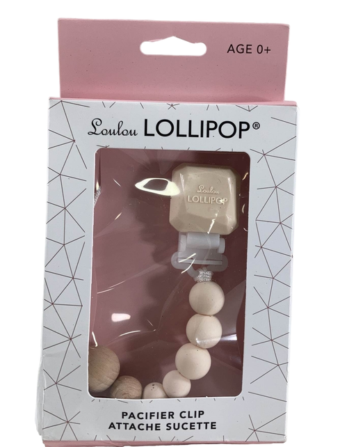 used LouLou Lollipop Pacifier Clip, Coconut Milk