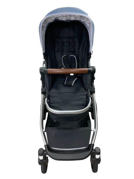 secondhand Mockingbird Single to Double Stroller, 2022, Silver with Penny Leather, Windowpane, Sky