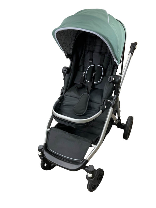 used Mockingbird Single to Double Stroller, 2022, Silver with Penny Leather, Windowpane, Sage