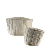 used Lorena Canals Set Of Two Quilted Baskets, Natural