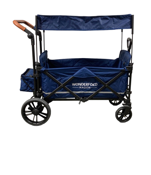 secondhand Wonderfold X2 Push + Pull Double Stroller Wagon, 2022, Sapphire Navy