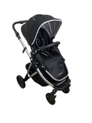 used Mockingbird Single Stroller, 2023, Black, Watercolor Drops, Silver With Black Leather