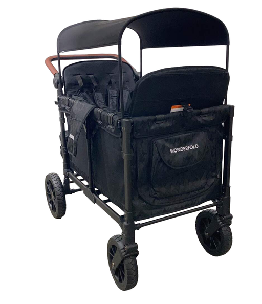 used Wonderfold W4 Luxe Quad Stroller Wagon, 2023, Elite Black Camo