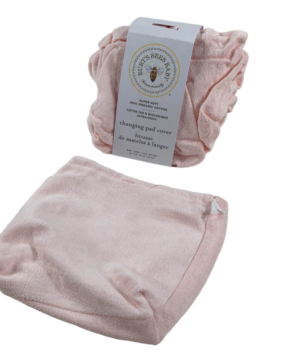 Burt's Bees Baby Changing Pad Cover, Organic Knit Terry, Light Pink