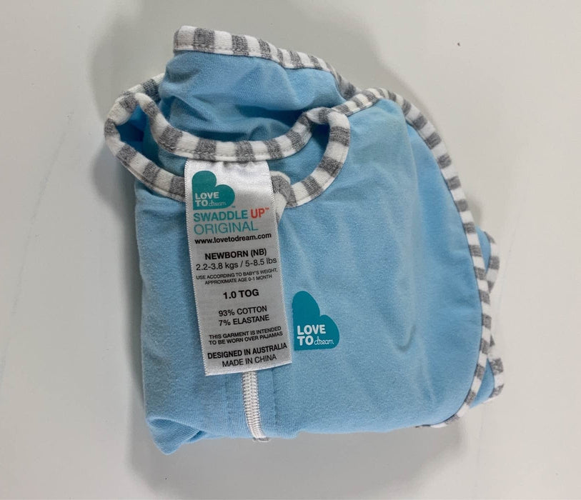 used Love To Dream Swaddle UP Original 1.0 Sleep Sack, Newborn, Blue