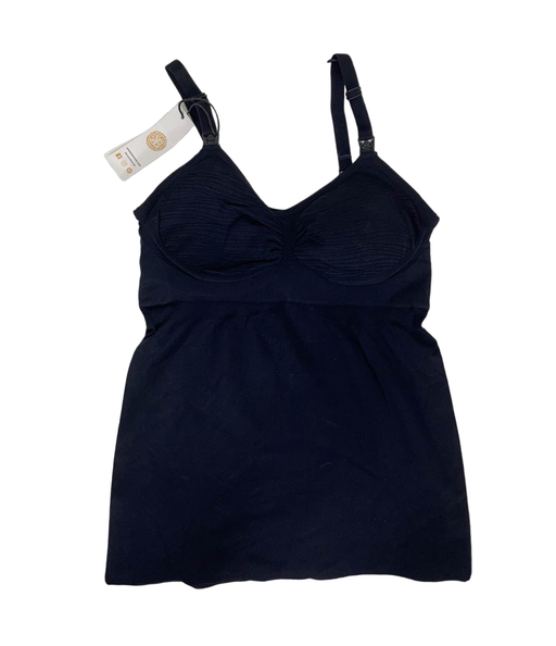 used Kindred Bravely Sublime Maternity And Nursing Tank With Built In Bra, Black, Regular, S