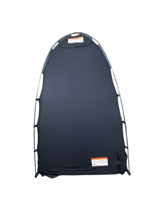 secondhand SlumberPod 3.0 Sleep Canopy with Fan, Black with Gray Accents