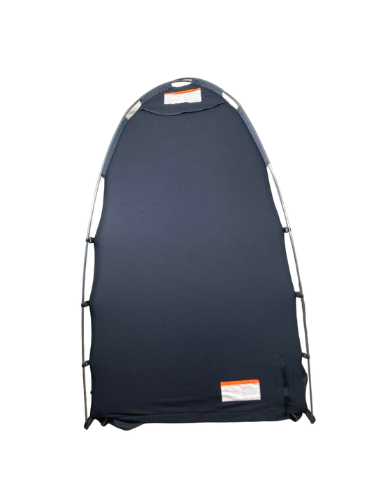 secondhand SlumberPod 3.0 Sleep Canopy with Fan, Black with Gray Accents