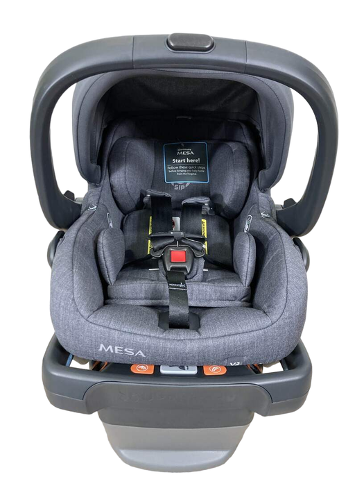 used UPPAbaby MESA V2 Infant Car Seat, Charcoal Melange Merino Wool), 2023