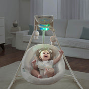 secondhand Ingenuity InLighten Cradling Swing Lullaby Lion