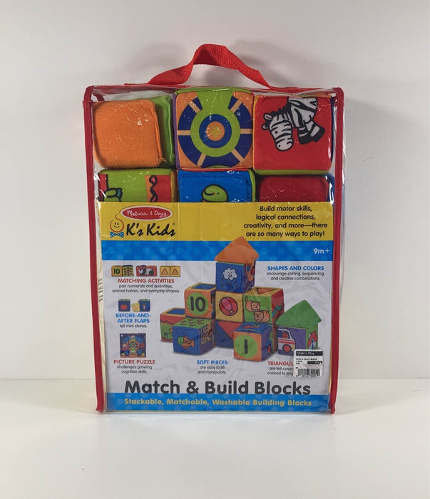 secondhand Melissa & Doug K’s Kids Match & Build Soft Blocks