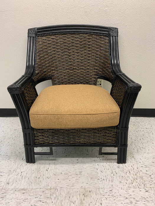 Pier One Wicker Chair and Ottoman