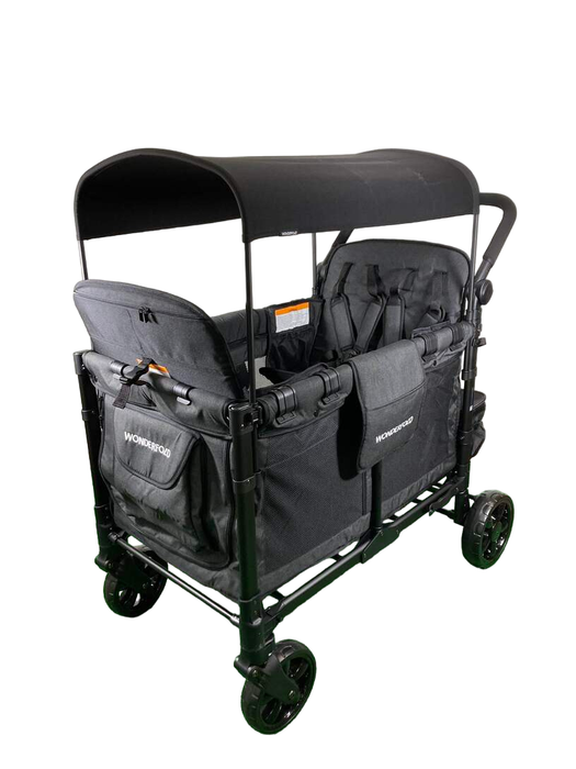 secondhand Wonderfold W4 Elite Stroller Wagon, Volcanic Black, 2023