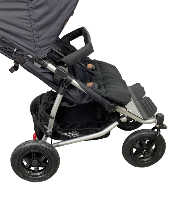 secondhand Mountain Buggy Duet Double Stroller, 2022, Black