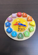 used Wooden Number Educational Clock