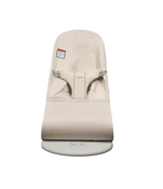 secondhand BabyBjorn Bouncer Bliss, Light Gray Frame, Light Beige 3D Jersey