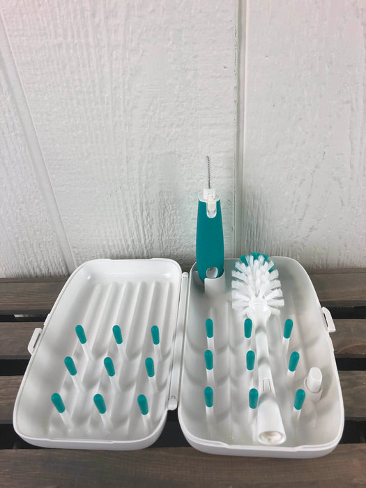 secondhand OXO Tot On The Go Drying Rack With Bottle Brush