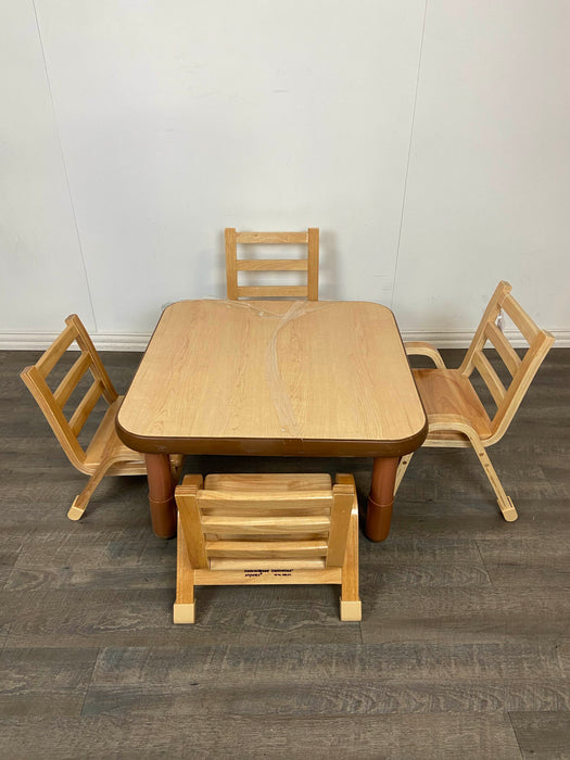 used Angeles Natural Wood Toddler Activity Table And Chairs