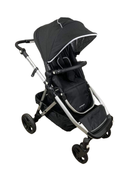 used Mockingbird Single to Double Stroller, 2022, Silver with Black Leather, Windowpane, Black