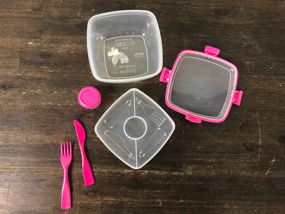 secondhand Sistema Klip It Salad To Go Container, Pink