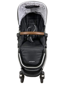 secondhand Mockingbird Single Stroller, 2023, Black, Watercolor Drops, Silver With Penny Leather