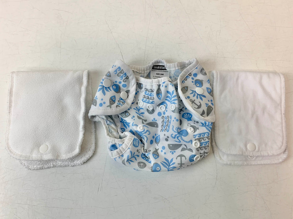 used Thirsties Modern Cloth Diapers, Size One 0-9 months