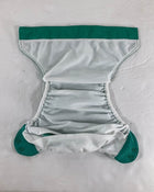 used BumGenius Elemental All-In-One Cloth Diapers, - emerald green