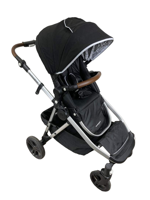 used Mockingbird Single to Double Stroller, 2022, Silver with Penny Leather, Windowpane, Black