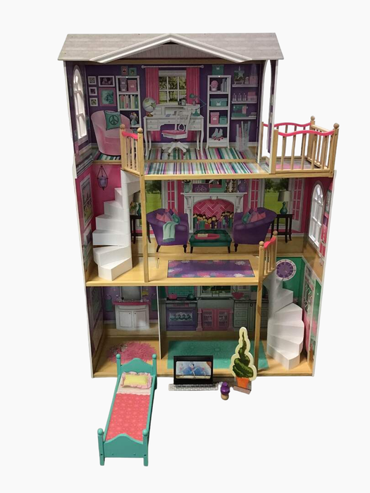 used KidKraft Wooden Dollhouse Manor