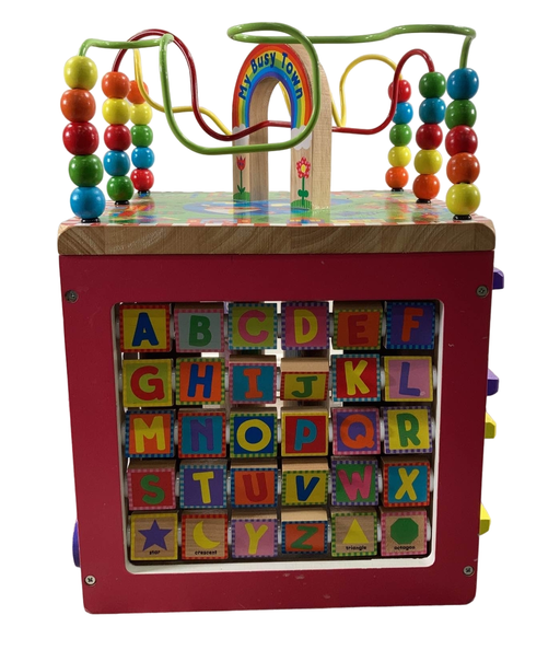 used ALEX Toys Discover My Busy Town Wooden Activity Cube