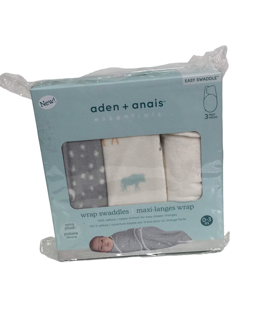 used Aden + Anais Essentials Easy Wrap Swaddle, 3 Pack, 0-3 Months, Twinkle