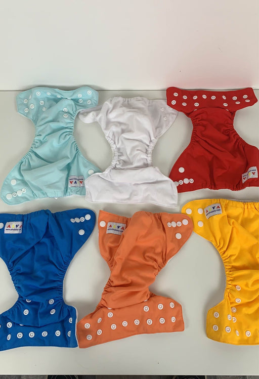 used Alva Baby One Size Adjustable Cloth Diapers