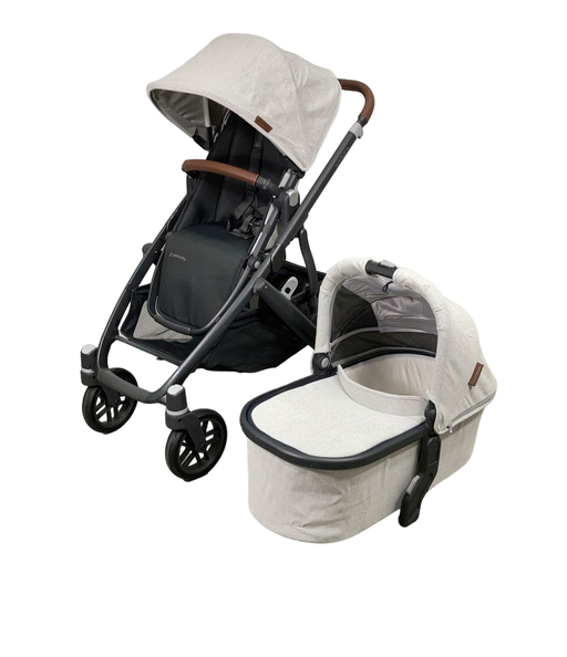 secondhand UPPAbaby VISTA V2 Stroller, 2022, Anthony (White & Grey Chenille)