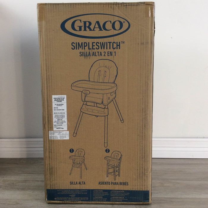 secondhand Graco SimpleSwitch 2-in-1 Convertible High Chair, In Zumba fashion pattern