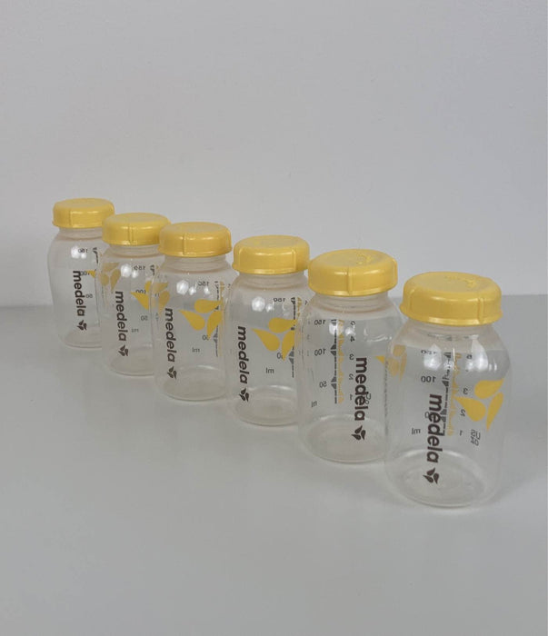 secondhand Medela Breast Milk Collection and Storage Bottles with Solid Lids - 6pk/5oz