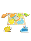 secondhand Melissa & Doug First Play Wooden Touch And Feel Puzzle