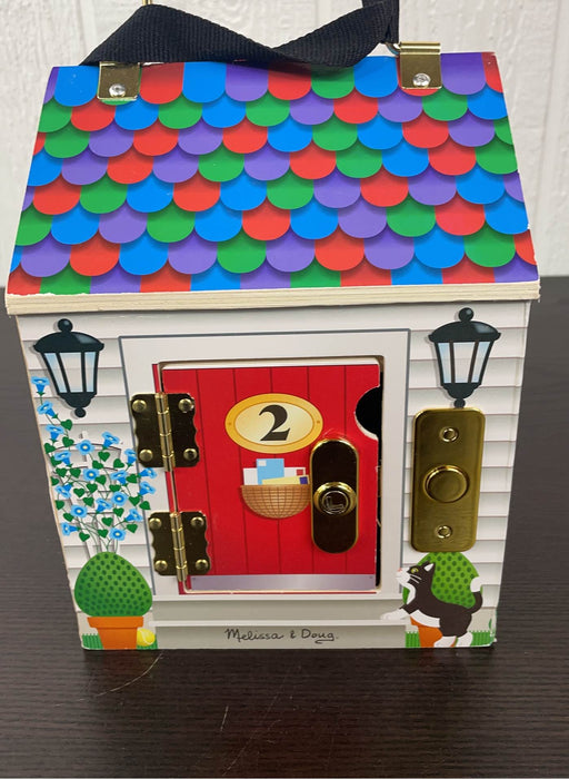 secondhand Melissa & Doug Take-Along Wooden Doorbell Dollhouse