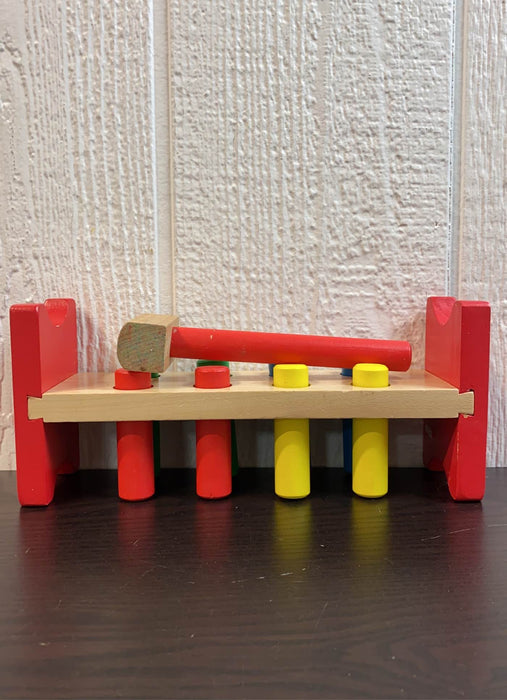 used Melissa & Doug Deluxe Pounding Bench Wooden Toy