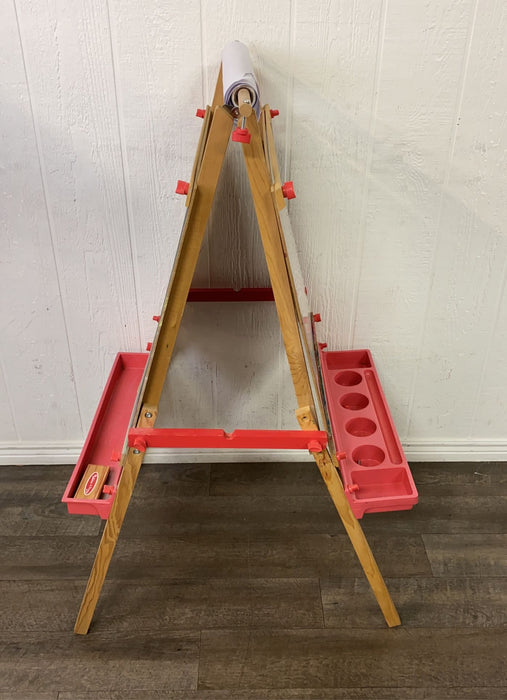 secondhand Melissa & Doug Deluxe Standing Wooden Art Easel