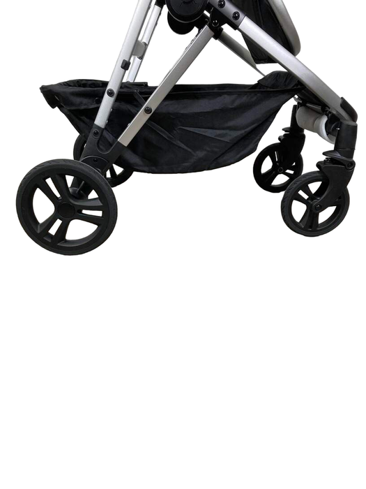 used Mockingbird Single to Double Stroller, 2023, Silver with Black Leather, Windowpane, Sky