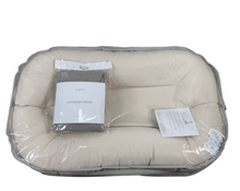 used Snuggle Me Organic Sensory Infant Lounger with Cover, Stone