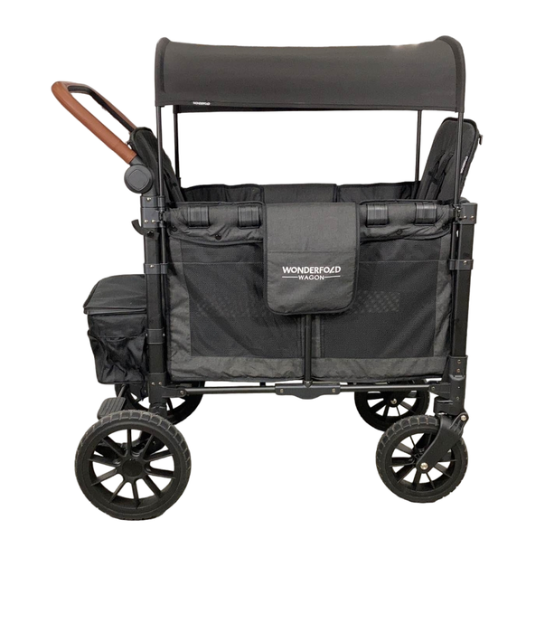 secondhand Wonderfold W2 Luxe Multifunctional Double Stroller Wagon, 2022, Charcoal Black